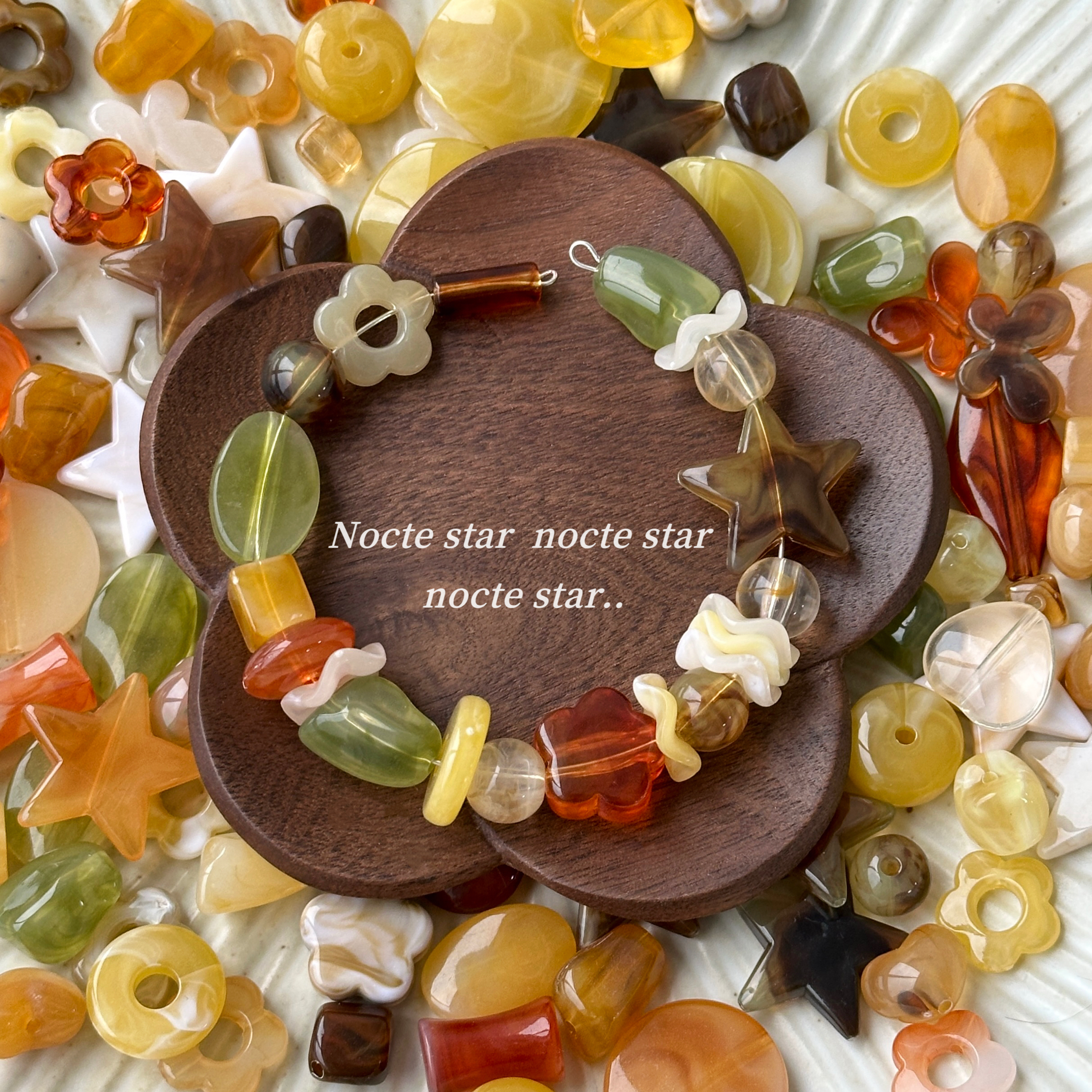 30g美拉德色系晕染混珠 diy手工串珠手链项链手机链配饰散珠材料