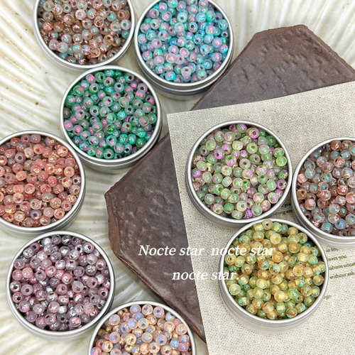 超优3mm蛋白毕加索圆珠手链隔珠手工diy串珠饰品配件玻璃米珠散珠