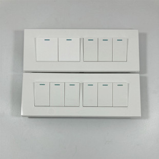 118型长方形插座开关面板暗装五开小六开单双控大板按钮老式