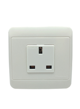 Wonpro稳不落一位86型墙壁插座面板13A250V英标规英式WF-6N.R7