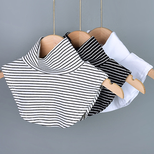 罗纹棉儿童高领高弹假领子男女打底纯棉装饰T恤衣领毛衣保暖秋冬