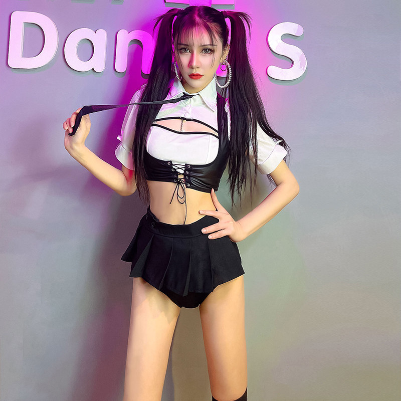新款酒吧ds演出服性感jk制服短裙套装夜店gogo服装女b组领舞台装