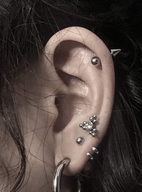 【MAS救护所】钛钢锆石 简约耳钉 耳骨钉 质感超好 防过敏 不褪色