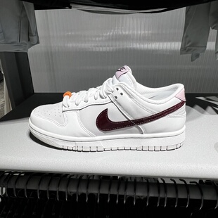 Nike/耐克Dunk Low女鞋白红粉时尚舒适百搭休闲板鞋 IM6025-121