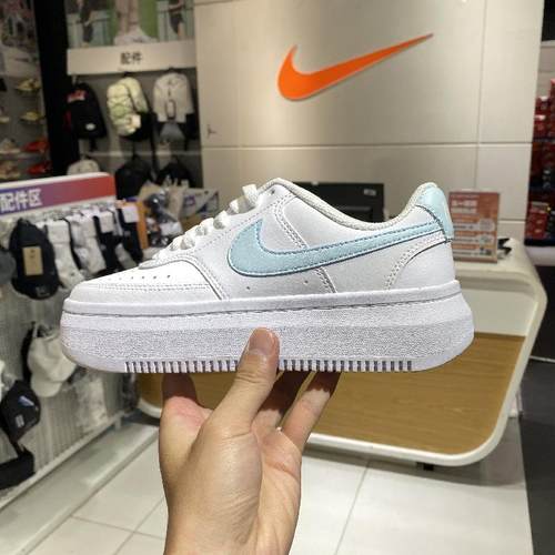 正品Nike/耐克女子Court Vision Alta复古厚底休闲板鞋DZ5394-101