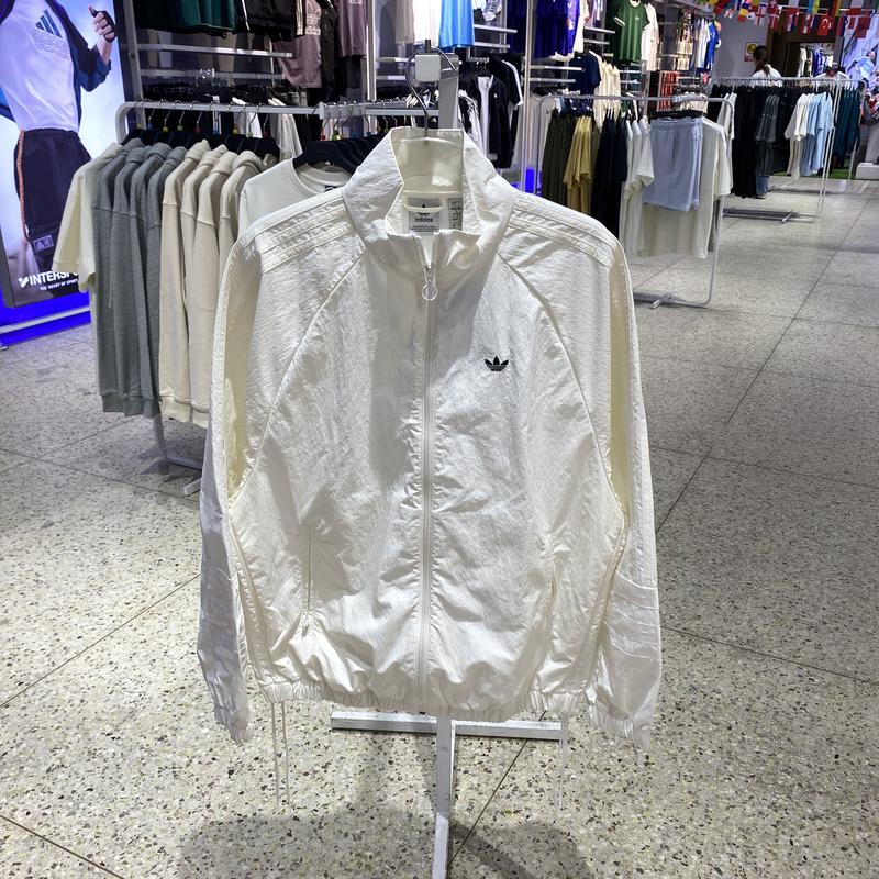 adidas阿迪达斯三叶草春秋款女子梭织运动休闲立领夹克外套JD6386