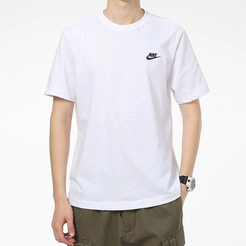 正品Nike/耐克纯棉针织刺绣运动休闲圆领短袖男女T恤 AR4999-101