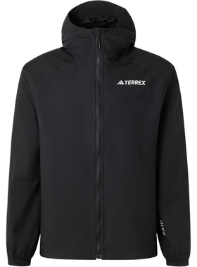 adidas阿迪达斯连帽外套2024秋男TERREX户外拒水梭织夹克JN8804