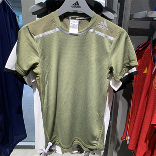 男宽松运动服休闲经典 阿迪达斯短袖 百搭圆领T恤HE5443 Adidas 正品