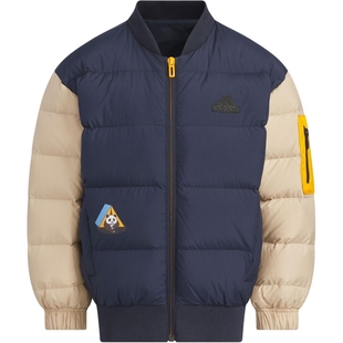 adidas阿迪达斯男女童冬装 外套2024冬保暖飞行员宽松羽绒服JJ5015