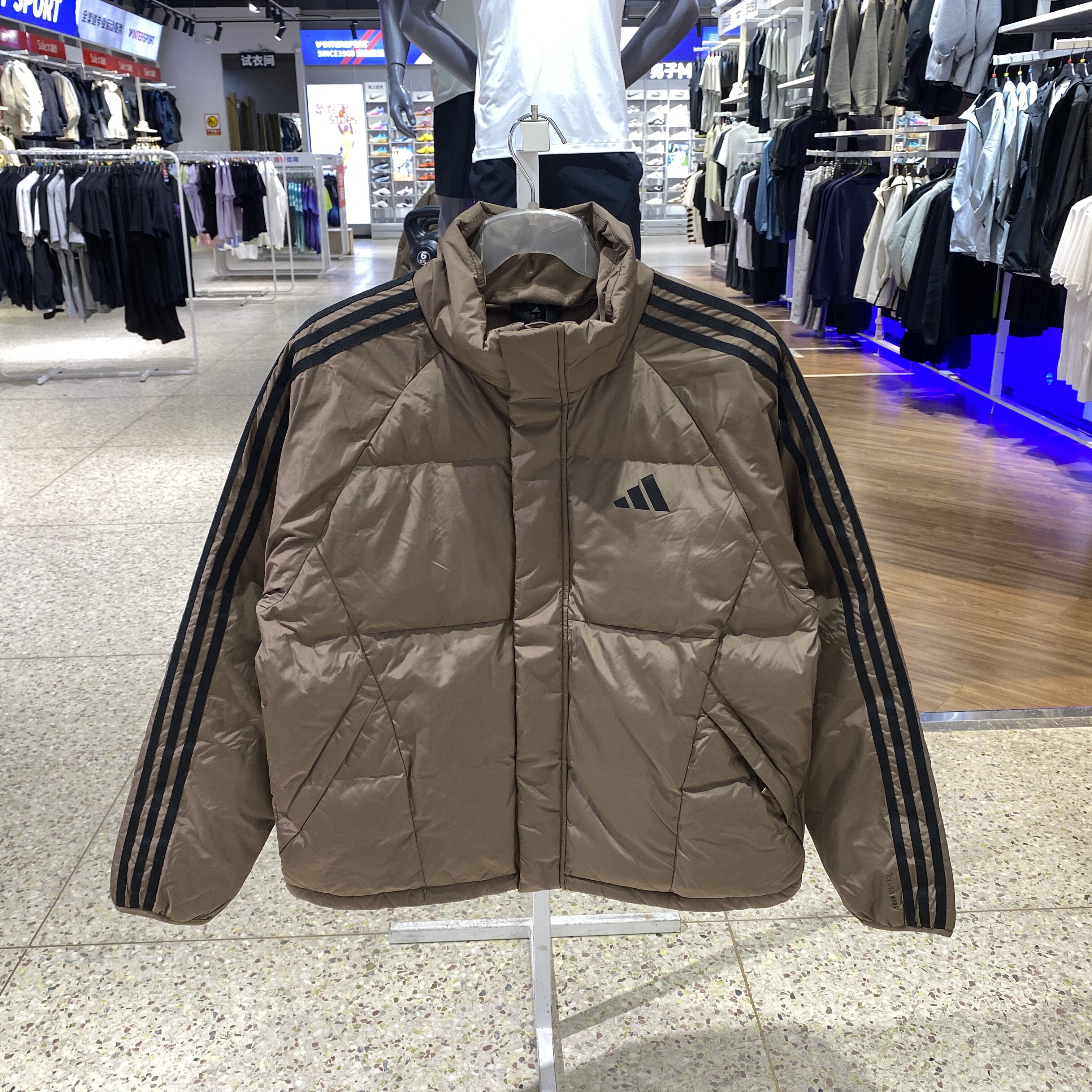 adidas阿迪达斯羽绒服鸭绒2026新款男拉链口袋冬装夹克外套LE4991