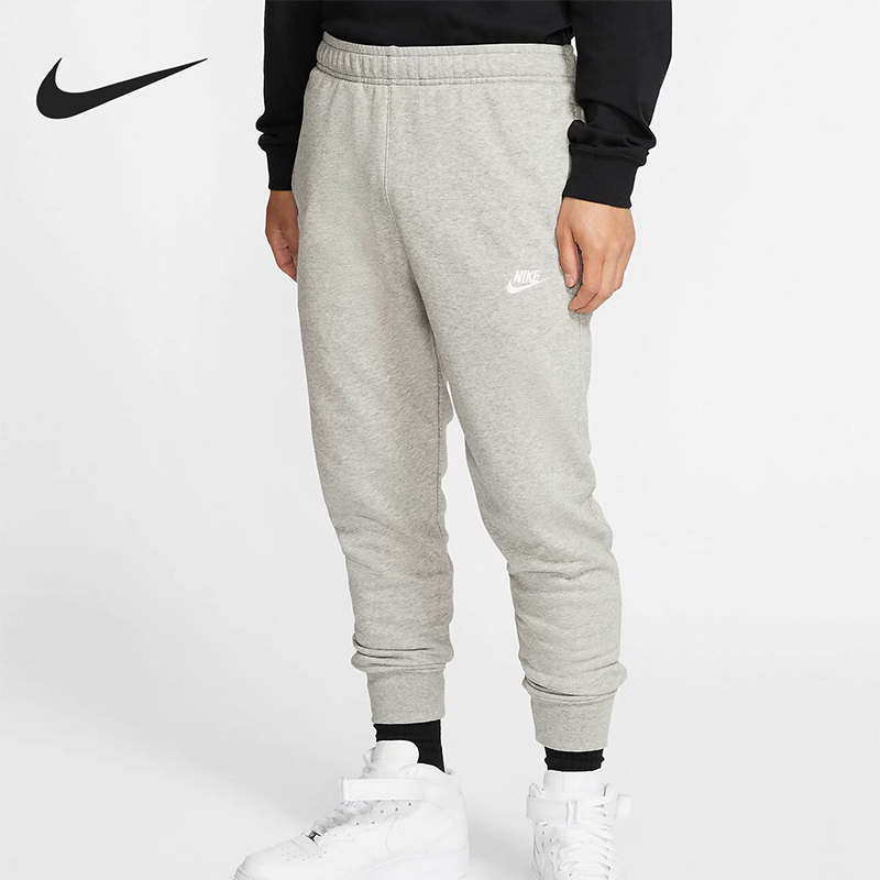 正品NIKE/耐克男裤长裤浅灰色休闲裤针织毛圈运动裤 BV2680-063