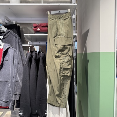 Adidas阿迪达斯三叶草女25年新款春季梭织长裤工装风运动裤JI5728