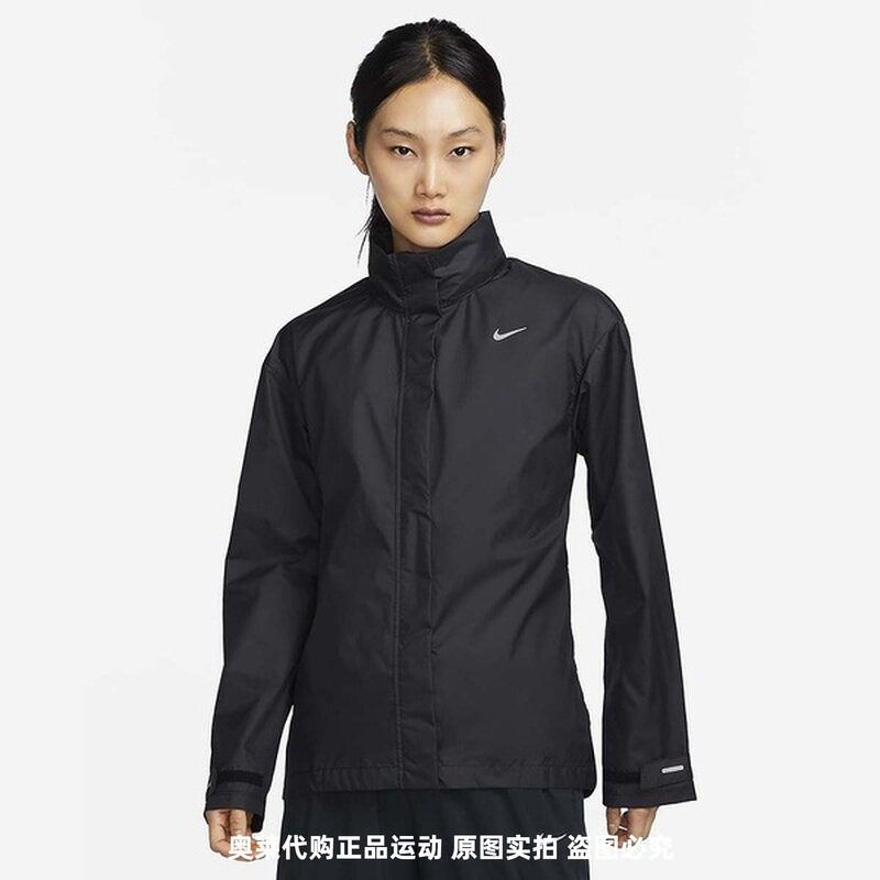 nike耐克女子户外运动训练休闲梭织宽松夹克外套FB7452-010 - 实物图