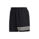 阿迪达斯短裤 男女三叶草三条纹休闲黑色系带五分裤 IW0974HN6594