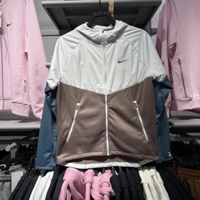 NIKE耐克男2025春季新款运动训练速干拒水梭织连帽夹克HV8222-121