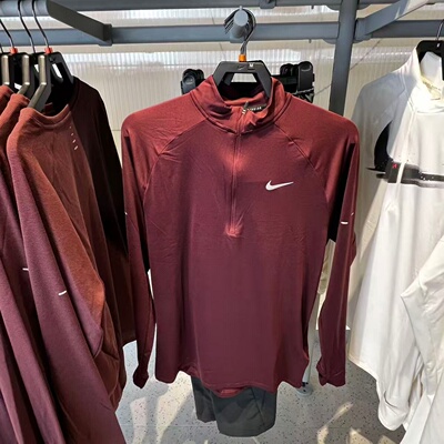 NIKE耐克男子25秋冬新款运动跑步训练半拉链长袖T恤 HV2181-652