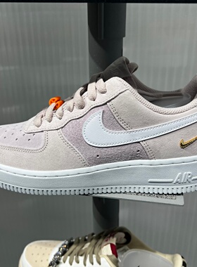 NIKE耐克女鞋AF1空军一号翻毛皮粉嫩甜美风厚底板鞋 IQ9964-600