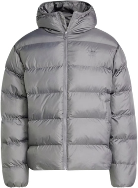 阿迪达斯2024冬连帽蓬松夹克外套三叶草男面包棉服保暖透气IY3398