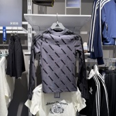 Adidas阿迪达斯三叶草女25新款 T恤JE8355 长袖 满印ogo修身 打底衫