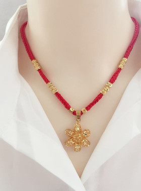 原创镀金吊坠信美之家新品红绳子