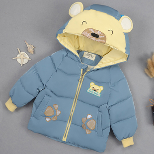 男童装小男孩加厚羽绒棉服1-5岁3儿童2宝宝4卡通免洗棉衣棉袄外套