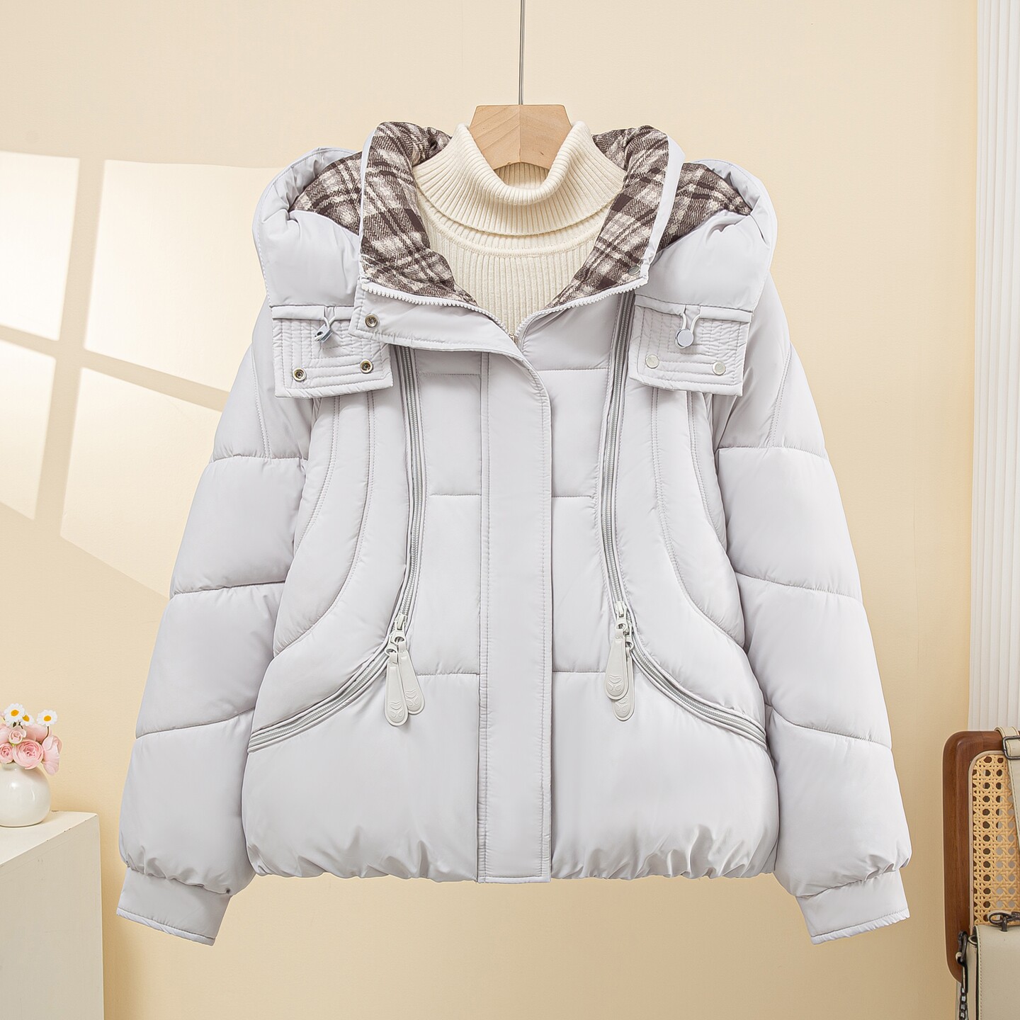 今年流行羽绒棉服女2026冬季新款设计感爆款棉服棉袄短款保暖外套