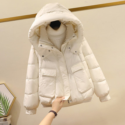 今年流行羽绒棉服女2024冬季新款小个子爆款棉服棉袄短款保暖外套