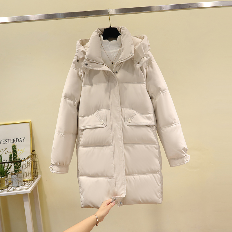 新款羽绒棉服女连帽宽松小个子
