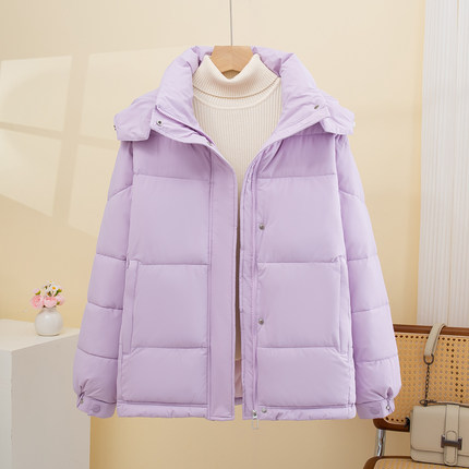 今年流行羽绒棉服女2024冬季新款小个子爆款棉服棉袄短款保暖外套