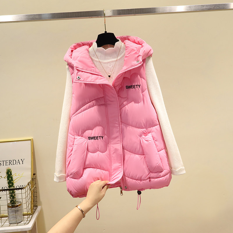 羽绒棉马甲女短款2025秋冬新款韩版休闲宽松连帽外穿马夹背心外套,女装/女士精品,马夹,淘宝优惠券,粉丝福利购,淘宝优惠卷