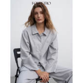 24AW 秋冬磨毛系列休闲家居套装 浅灰色 FORRETRO 男女同款