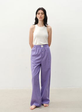 FORRETRO 经典条纹睡裤情侣家居服睡衣纯棉春夏秋薄款长裤可外穿