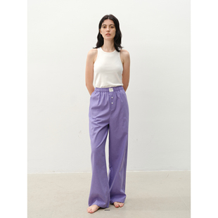 FORRETRO 经典条纹睡裤情侣家居服睡衣纯棉春夏秋薄款长裤可外穿