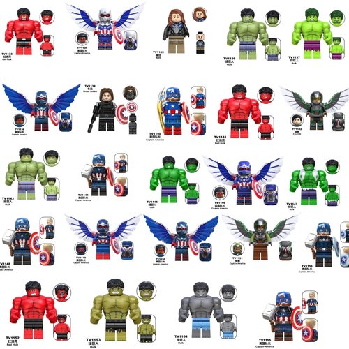 TV积木塑料5拼装人仔玩具益智MOC