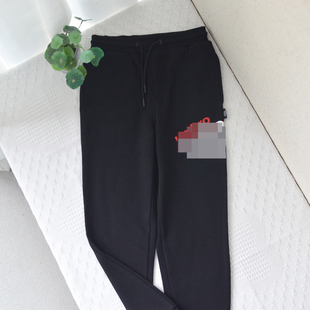 英国~8-14男童宝宝抓绒运动长裤中大童秋冬束脚裤上学百搭黑色裤