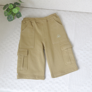 工装 160男童宝宝全棉七分裤 裤 中大童夏季 柔软 日单 毛圈中裤 110