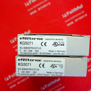 IFM KG5071 易福门全新电容式接近开关 KG-3080NFPKG/2T/US