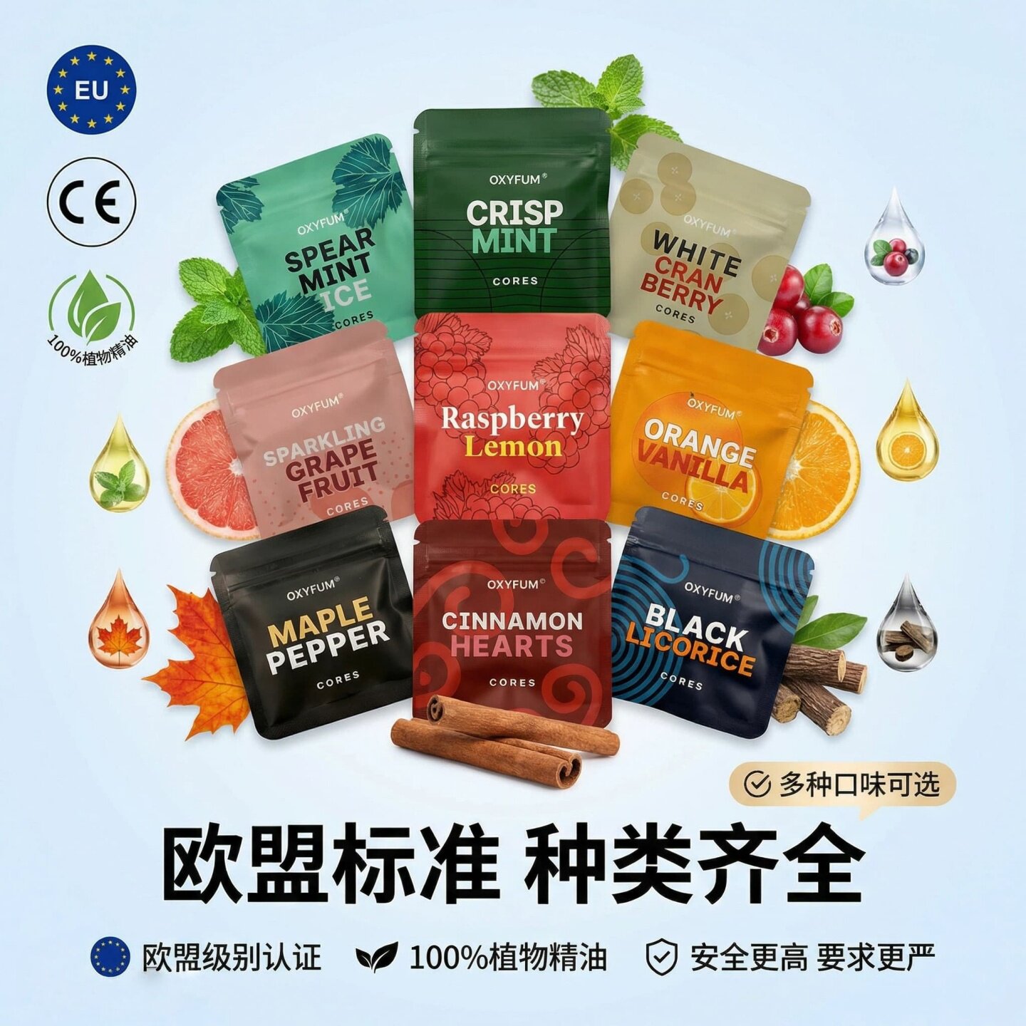 OXYFUM进口替代烟戒烟棒补充滤芯独家配方纯植物零添加芳香精油