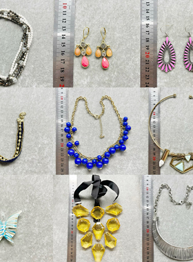 9.19欧美复古饰品出口外贸单女打标素金素银质感项链手链耳环