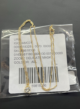 品牌原包装设计感爱心锆石项链女 金心形一颗钻超闪温柔锁骨链
