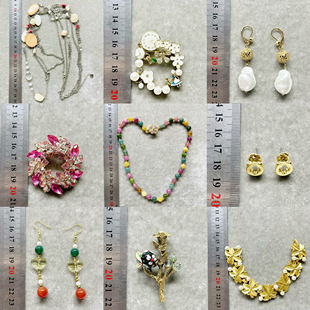 10.31欧美复古饰品出口外贸单女打标素金素银质感项链手链耳环