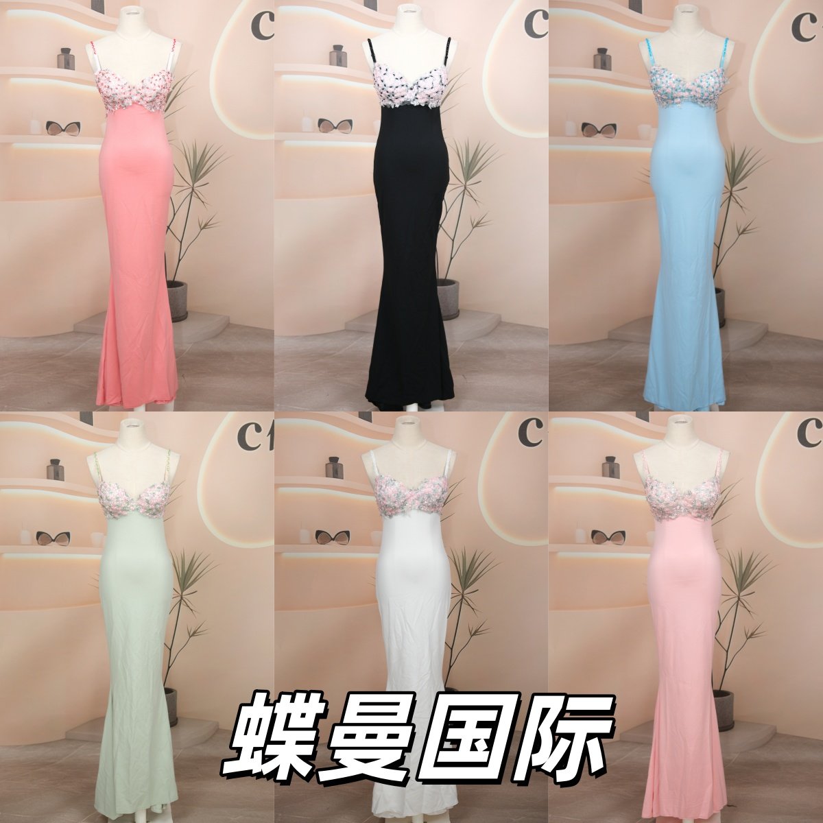 夜店酒吧KTV重工手工走秀演出服佳丽足浴显胸大修身性感晚礼服