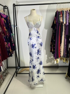 超级显胸大透视性感晚礼服夜店酒吧KTV车模特走秀演出服佳丽足浴