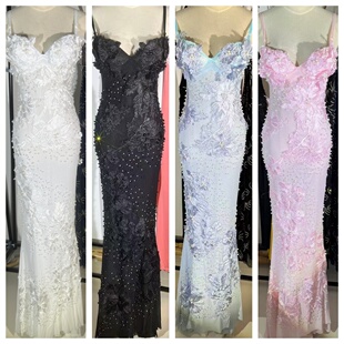 性感晚礼服夜店酒吧KTV车模特走秀演出服超级显胸大透视佳丽足浴