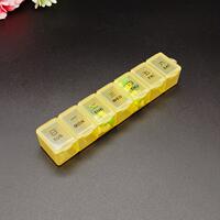 The medicine box is a portable food-grade mini large-capacity Chinese and English seven-compartment medicine storage box for 7 days a week thumbnail 2