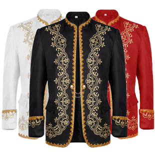 中世纪复古欧美男装镶金礼服宫廷装影楼外套蒸汽朋克海盗cos服装