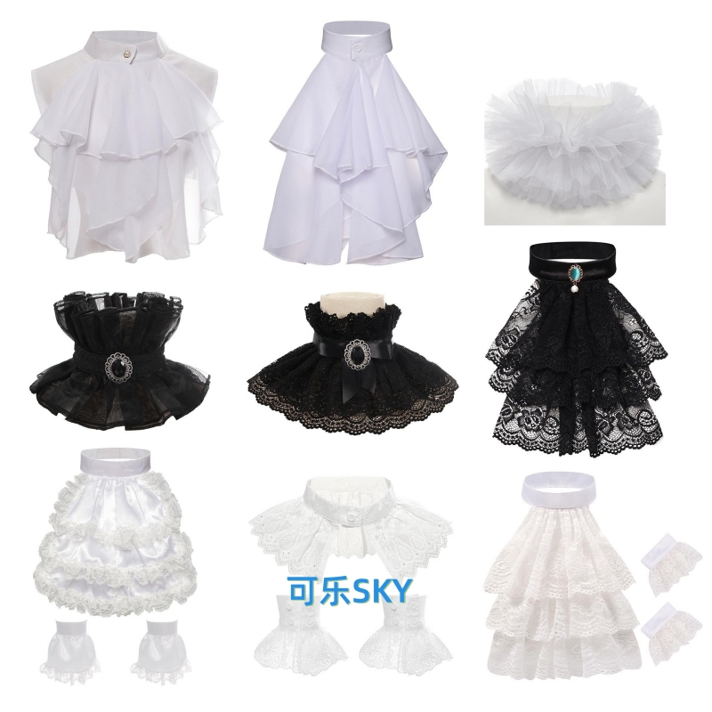 中世纪复古宫廷领结假领围脖cos