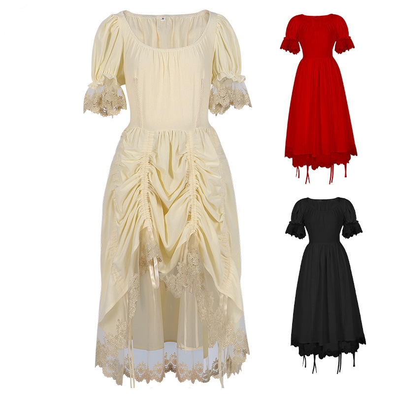 万圣节中世纪连衣裙公主cos服装