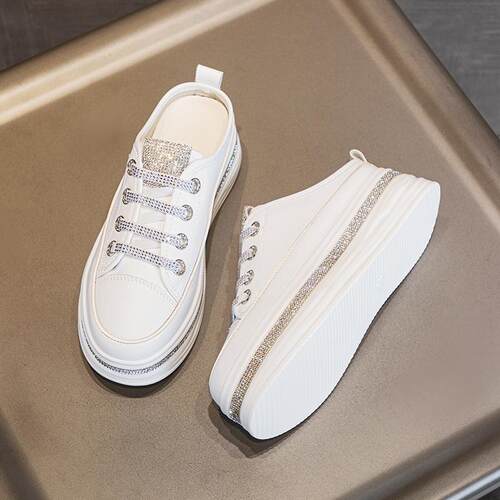 厚底包头半拖鞋外穿6公分松糕底